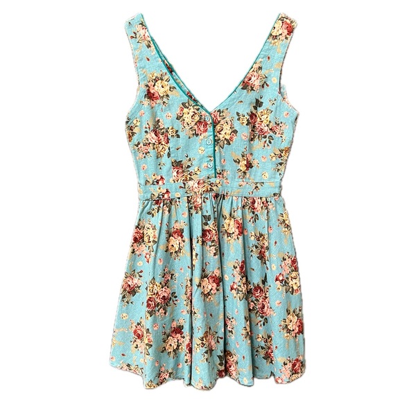 Lucca Couture Dresses & Skirts - Lucca Couture Turquoise blue floral dress
